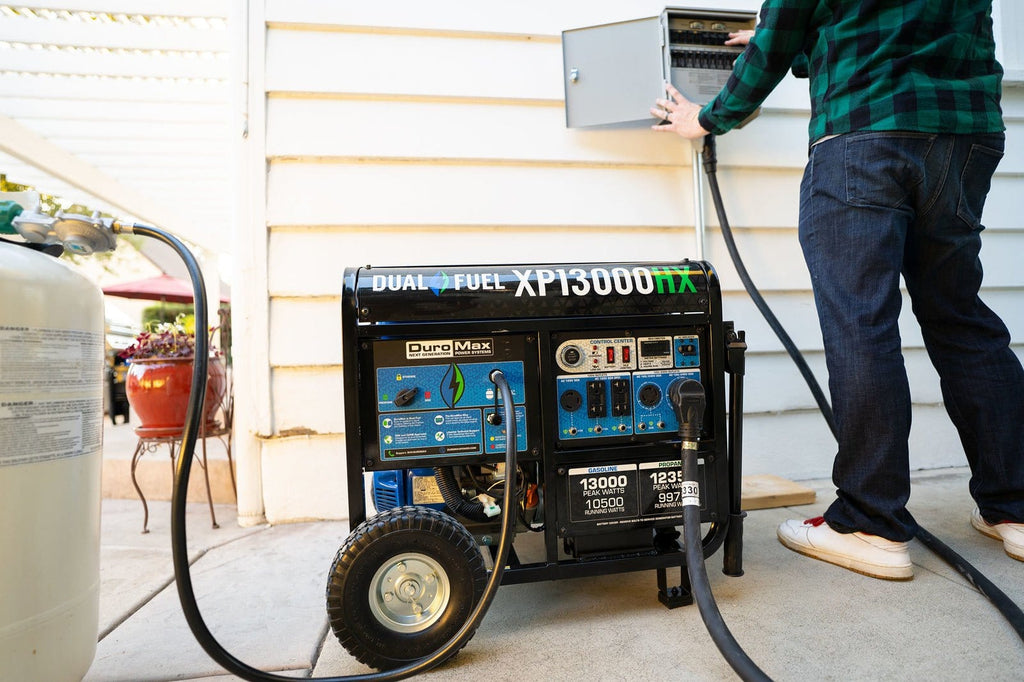 Duromax XP13000HX Watt Dual Fuel Portable Generator with CO Alert