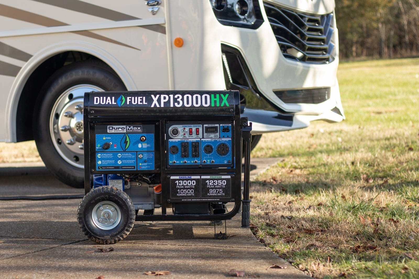 Duromax XP13000HX Watt Dual Fuel Portable Generator with CO Alert