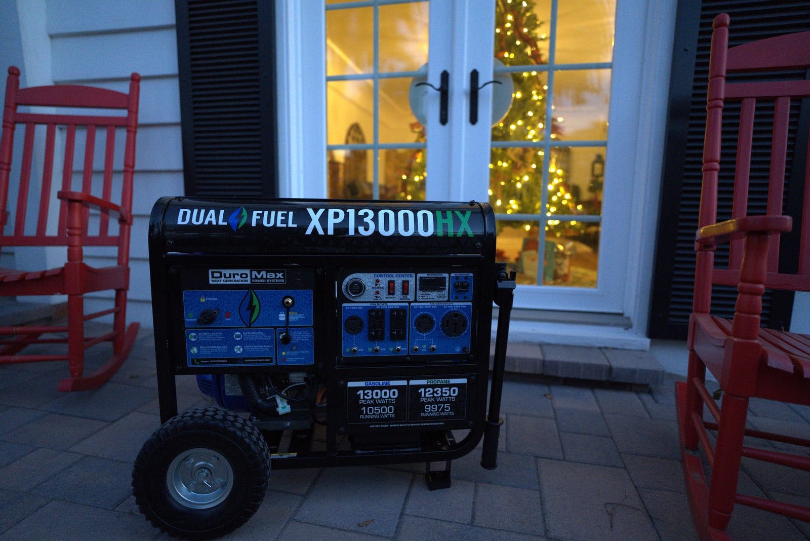 Duromax XP13000HX Watt Dual Fuel Portable Generator with CO Alert