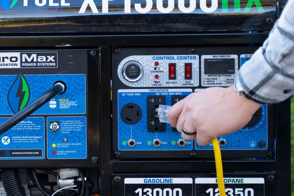Duromax XP13000HX Watt Dual Fuel Portable Generator with CO Alert