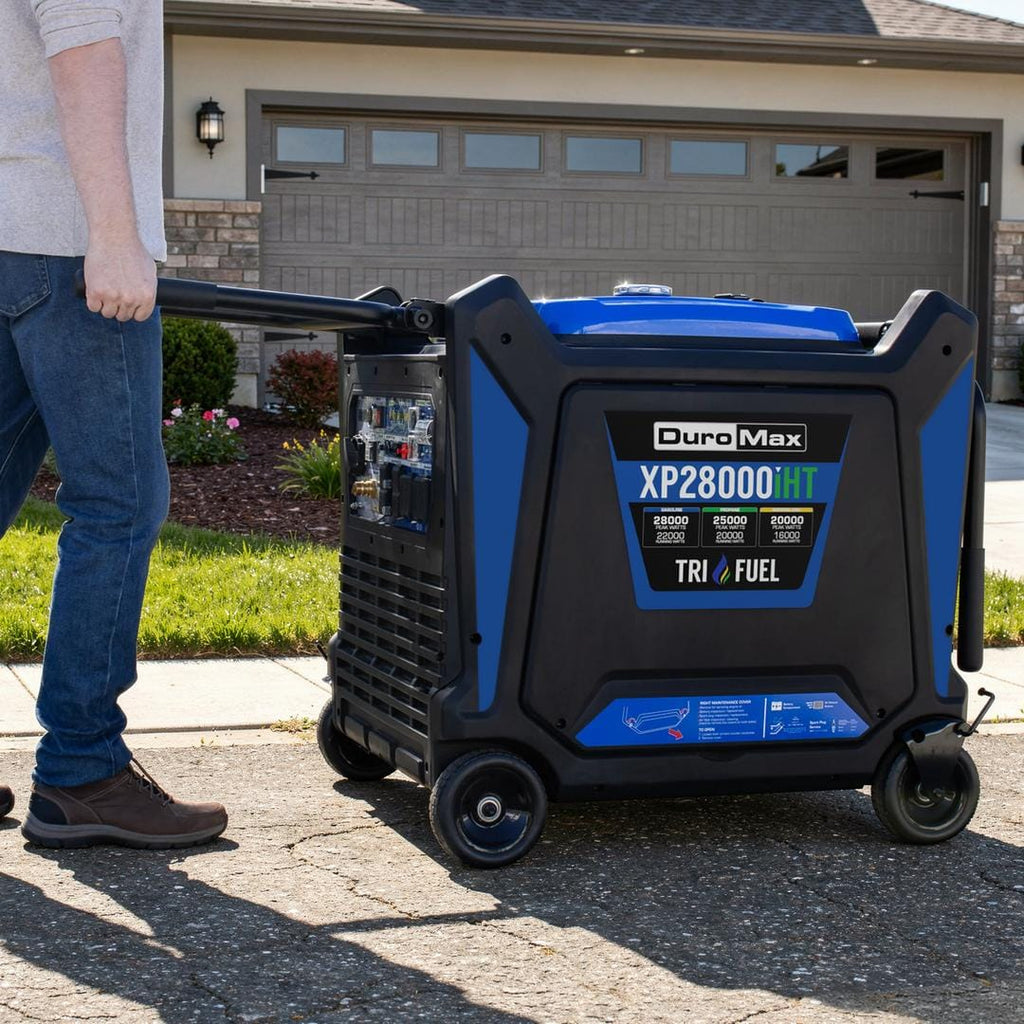 Duromax XP28000IHT Tri Fuel 28,000-Watt Portable Generator with CO Alert