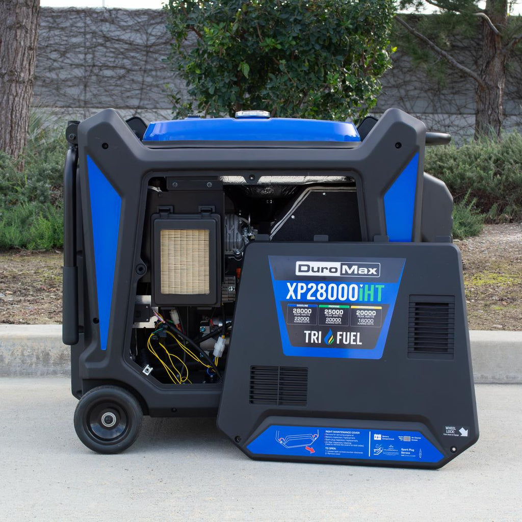 Duromax XP28000IHT Tri Fuel 28,000-Watt Portable Generator with CO Alert