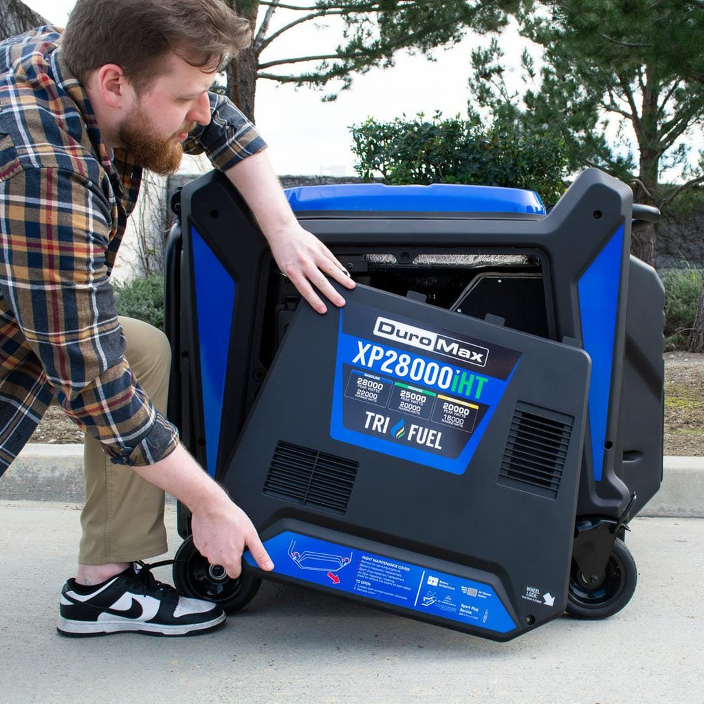 Duromax XP28000IHT Tri Fuel 28,000-Watt Portable Generator with CO Alert