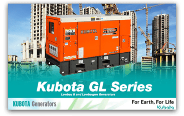 Kubota GL11000  11000 Watt Lowboy II Series Industrial Diesel Generator