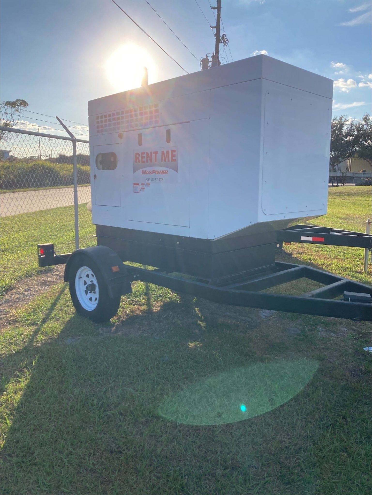 USED  Yanmar 25KW Diesel Generator on Trailer