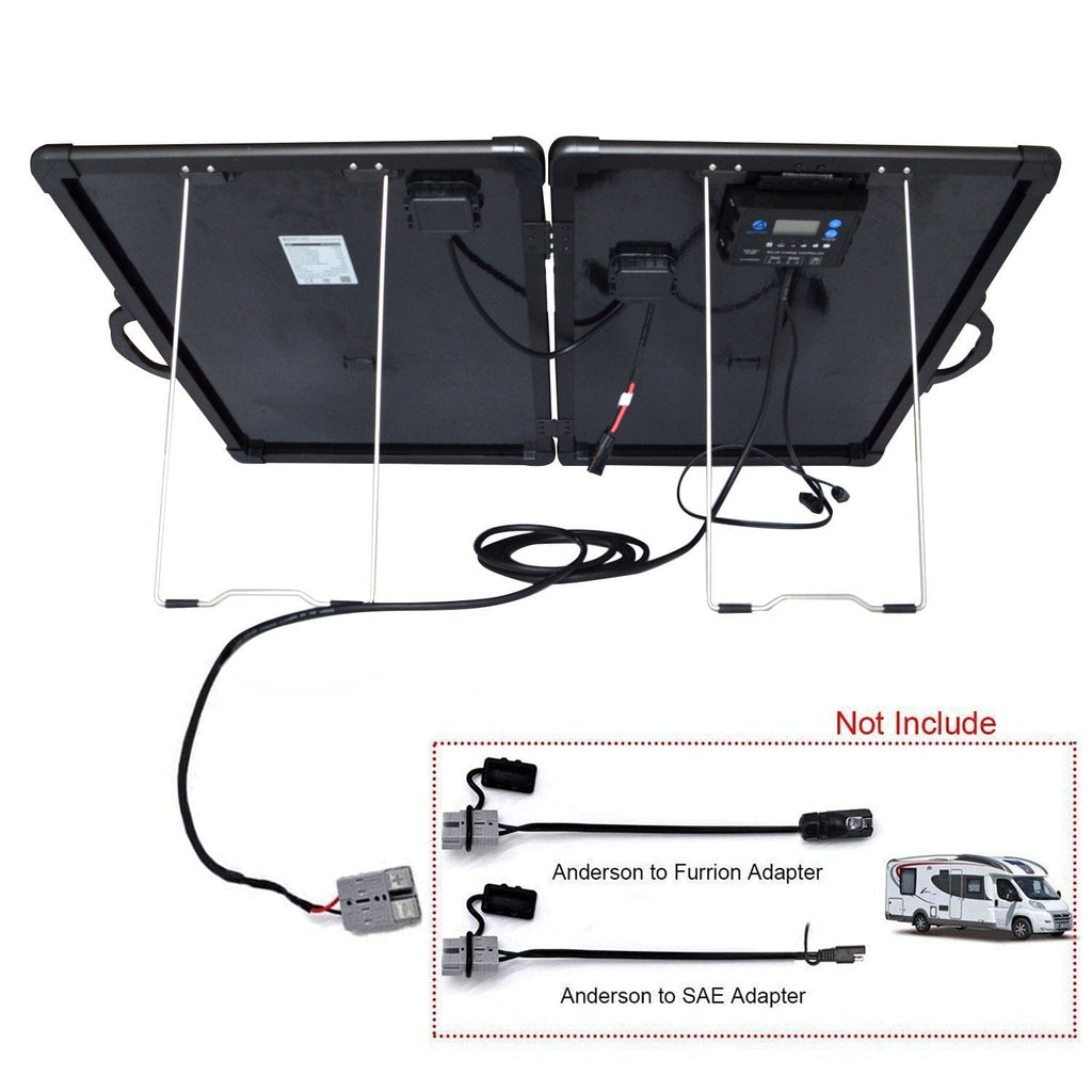 ACOPOWER 120W Light Weight Foldable Solar Panel Kit, Waterproof ProteusX 20A LCD Charge Controller  (New Launched)