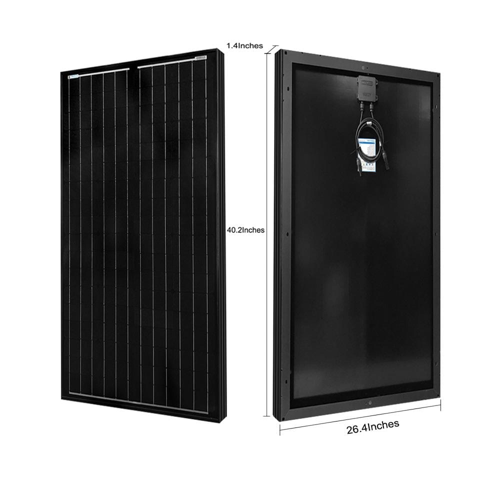 100 Watts All Black Monocrystalline Solar RV Kits