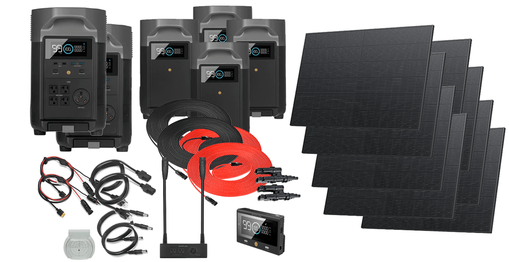 Ecoflow Delta Pro X2 - 21,600 Watt-Hour Solar Generator System with 3,200 Watts of Solar