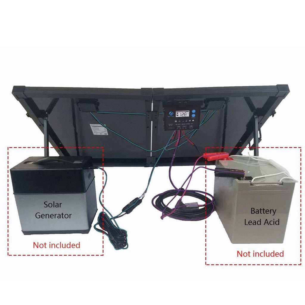 ACOPOWER 100W Foldable Solar Panel Kit, Waterproof ProteusX 20A Charge Controller  (New Launched)