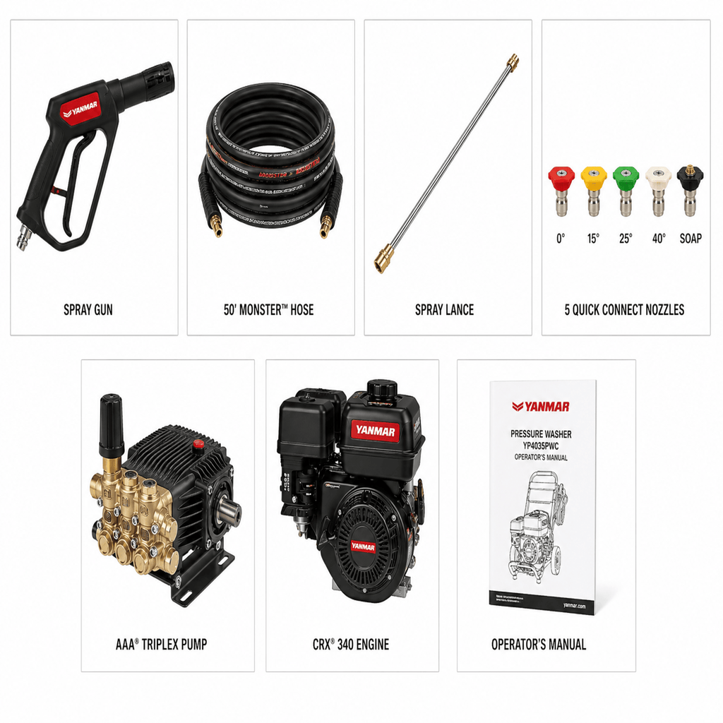 Yanmar YP4035PWC Pressure Washer 4000 PSI 3.5 GPM